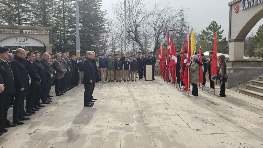 18 Mart Çanakkale Zaferi ve Şehitleri Anma Günü Çelenk Sunma Töreni Gerçekleştirildi